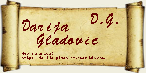 Darija Gladović vizit kartica